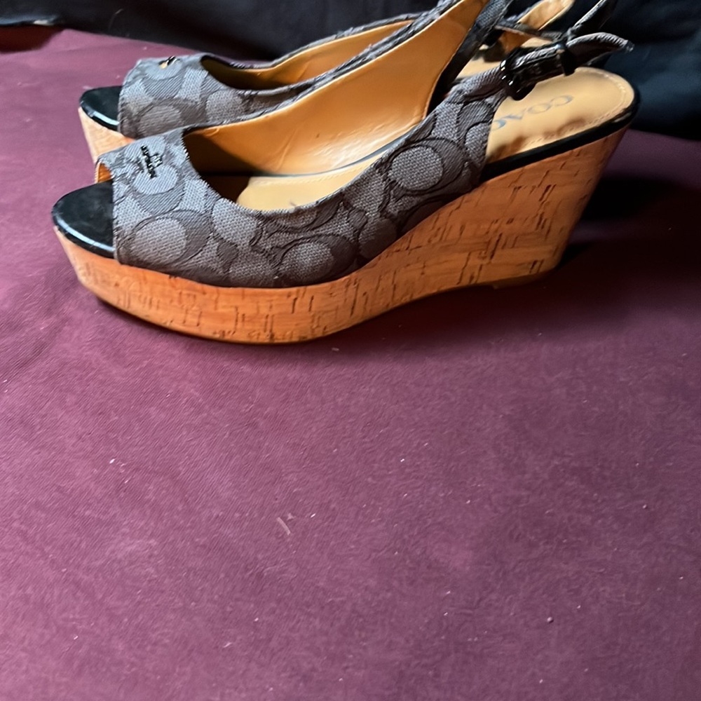 Never worn coach wedges size 8